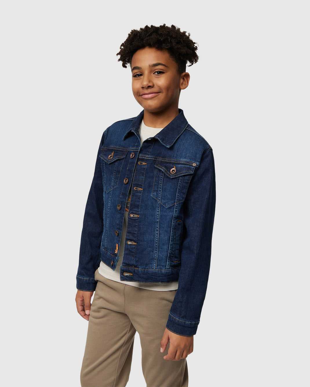 Polos Psycho Bunny Pathe Denim Jacket Bleu Foncé Enfant | YYI-62569302